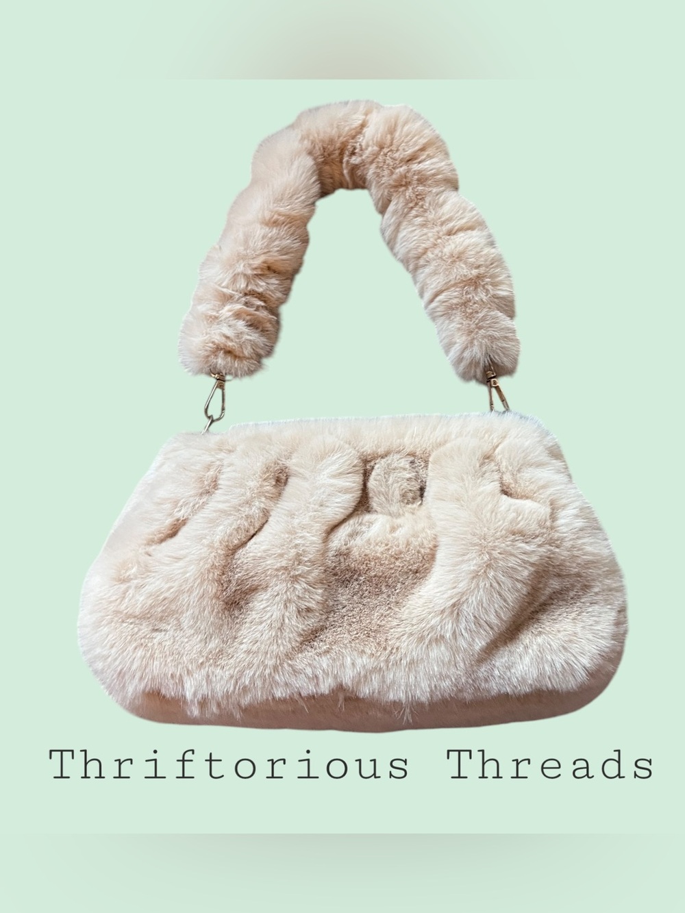 Plush Faux-Fur Shoulder Bag
